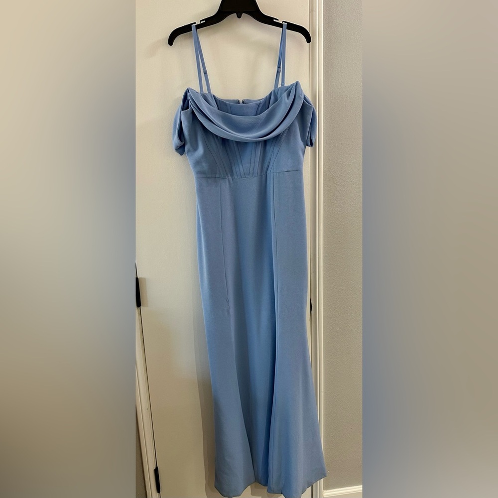 Dress the Population Sky Blue Off The Shoulder Dress Gown - Picture 10 of 10
